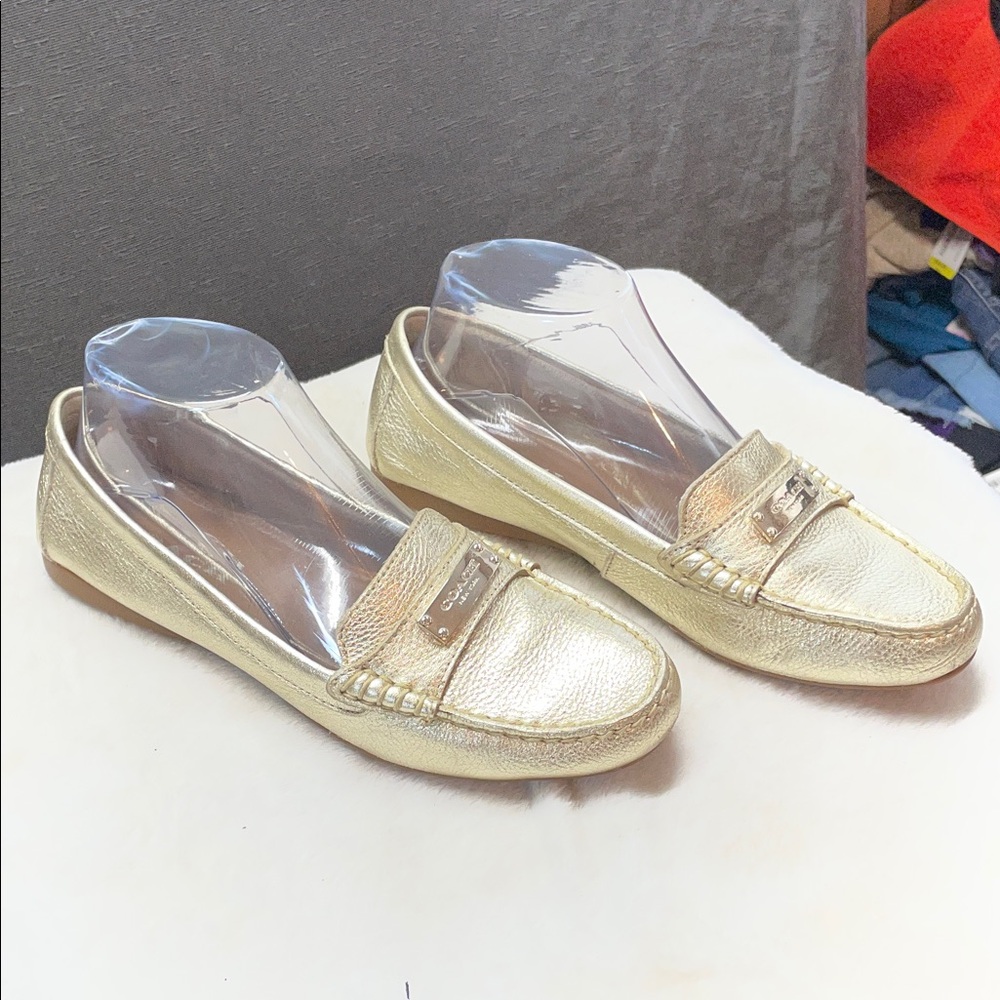 Coach Shimmering Gold‎ Loafers